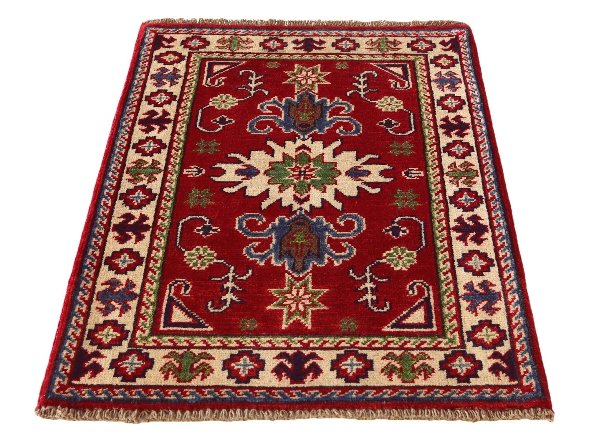 2' 1 x 3' Hand Knotted Kazak Rug