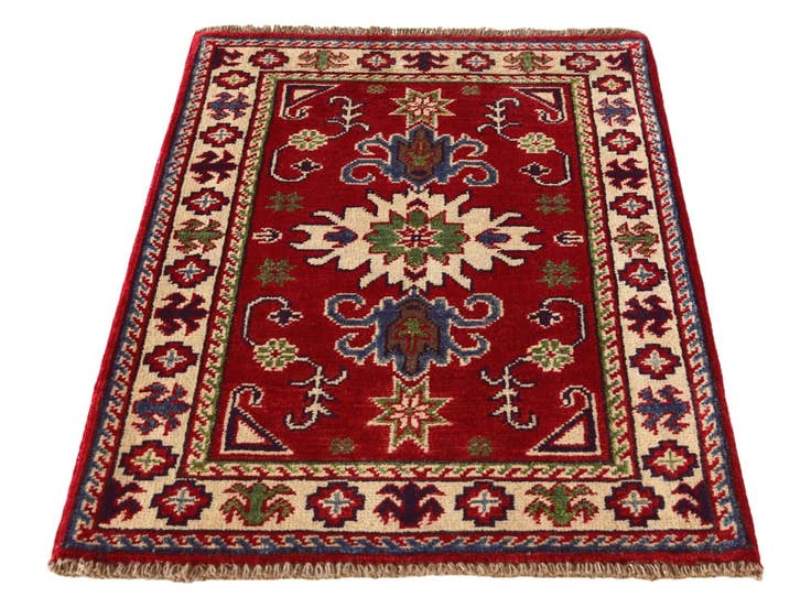 Detail image of 2' 1 x 3' Hand Knotted Kazak Rug