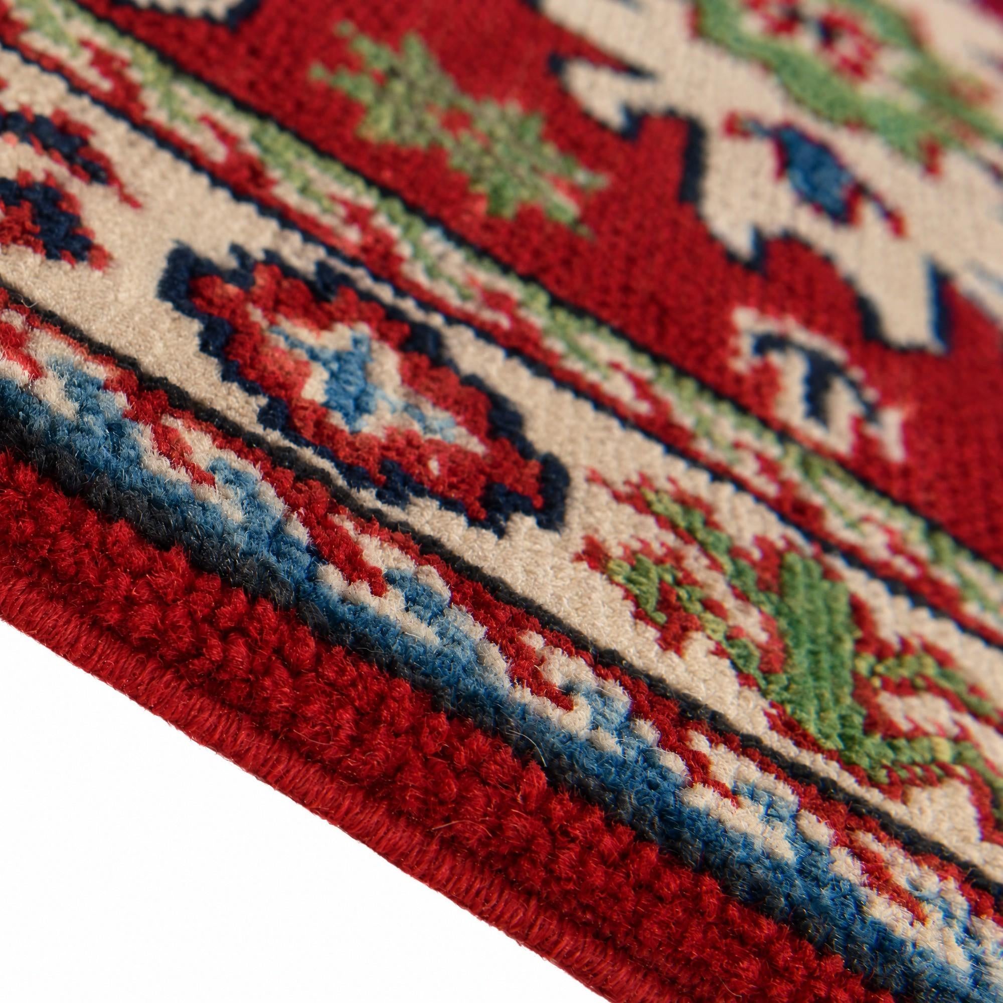 Detail image 8 of 12: 2' 1 x 3' Hand Knotted Kazak Rug