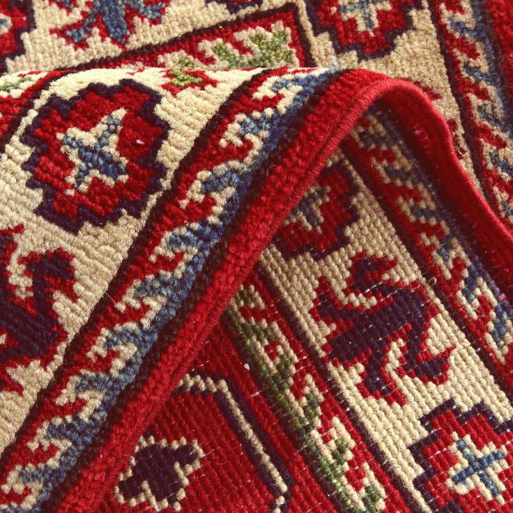 Detail image of 2' 1 x 3' Hand Knotted Kazak Rug
