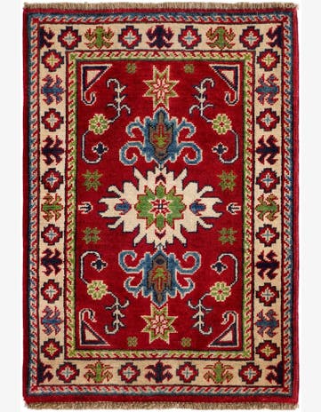 2' 1 x 3' Hand Knotted Kazak Rug