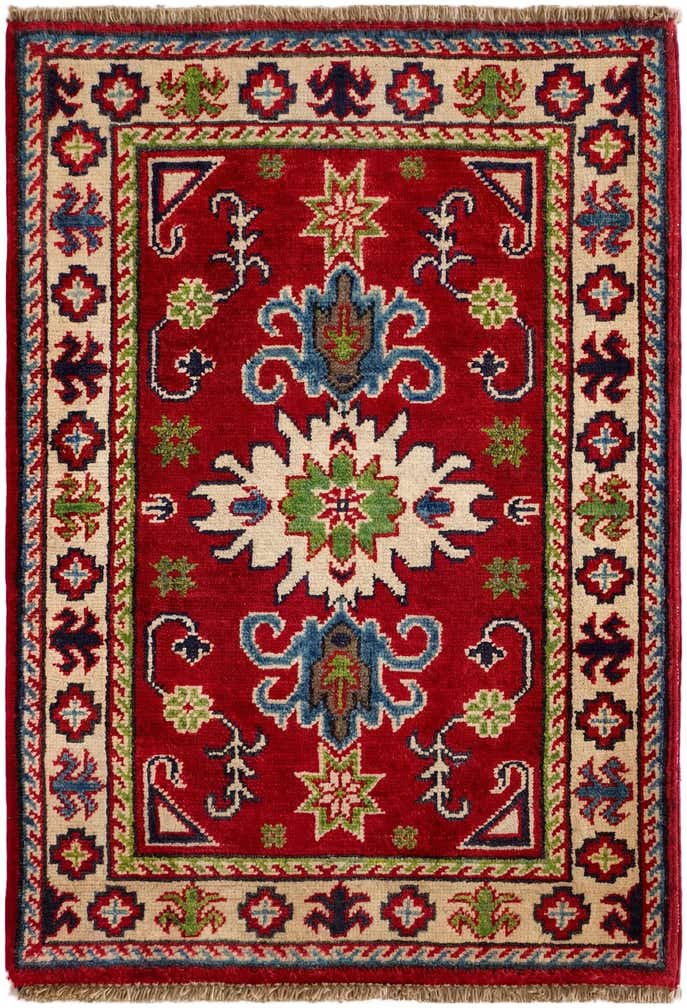 2' 1 x 3' Hand Knotted Kazak Rug