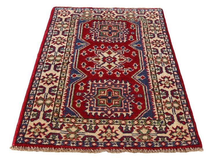 Detail image of 2' x 3' 4 Hand Knotted Kazak Rug