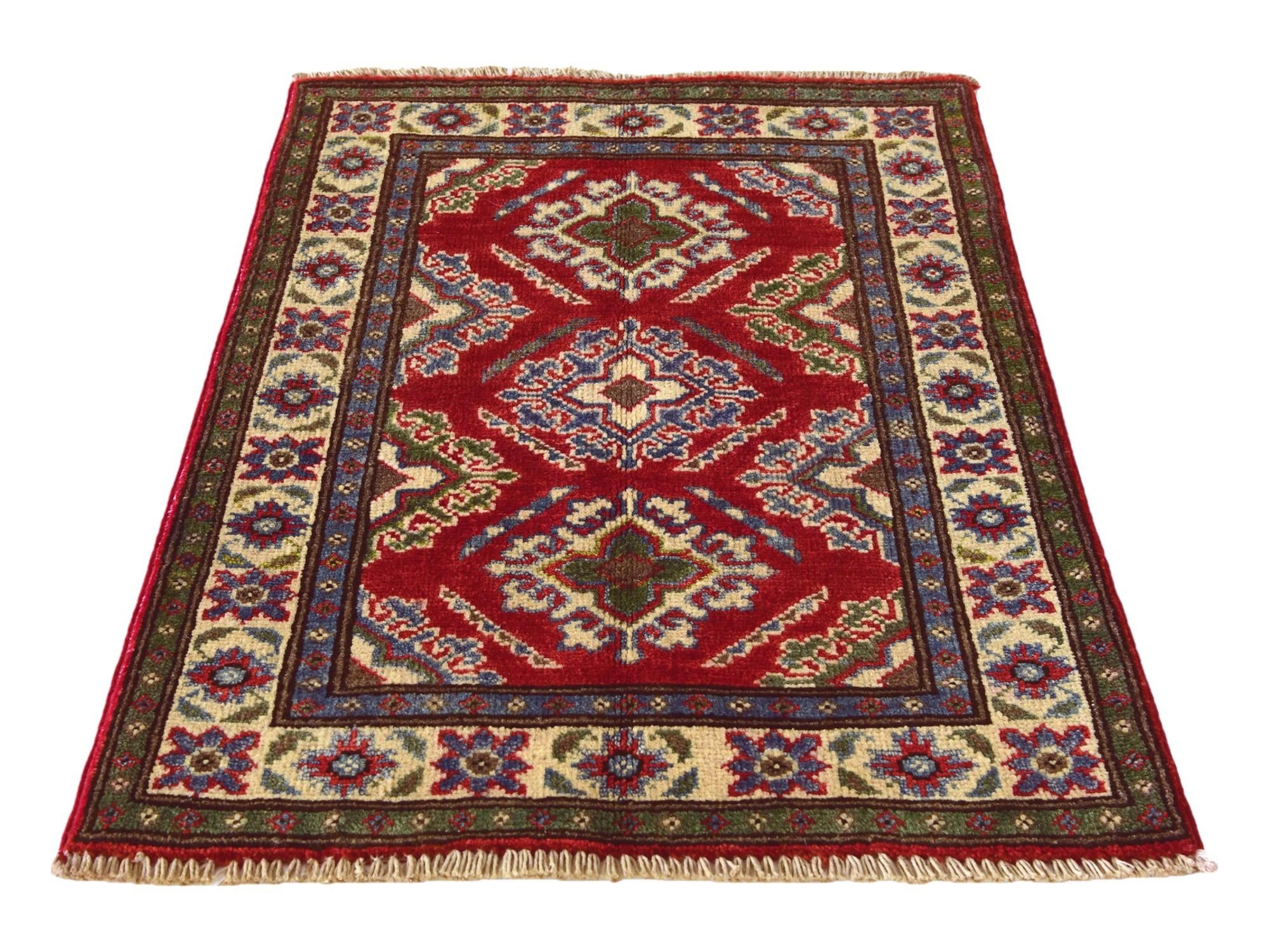 2' x 2' 11 Hand Knotted Kazak Rug