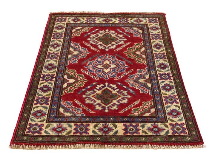 2' x 2' 11 Hand Knotted Kazak Rug