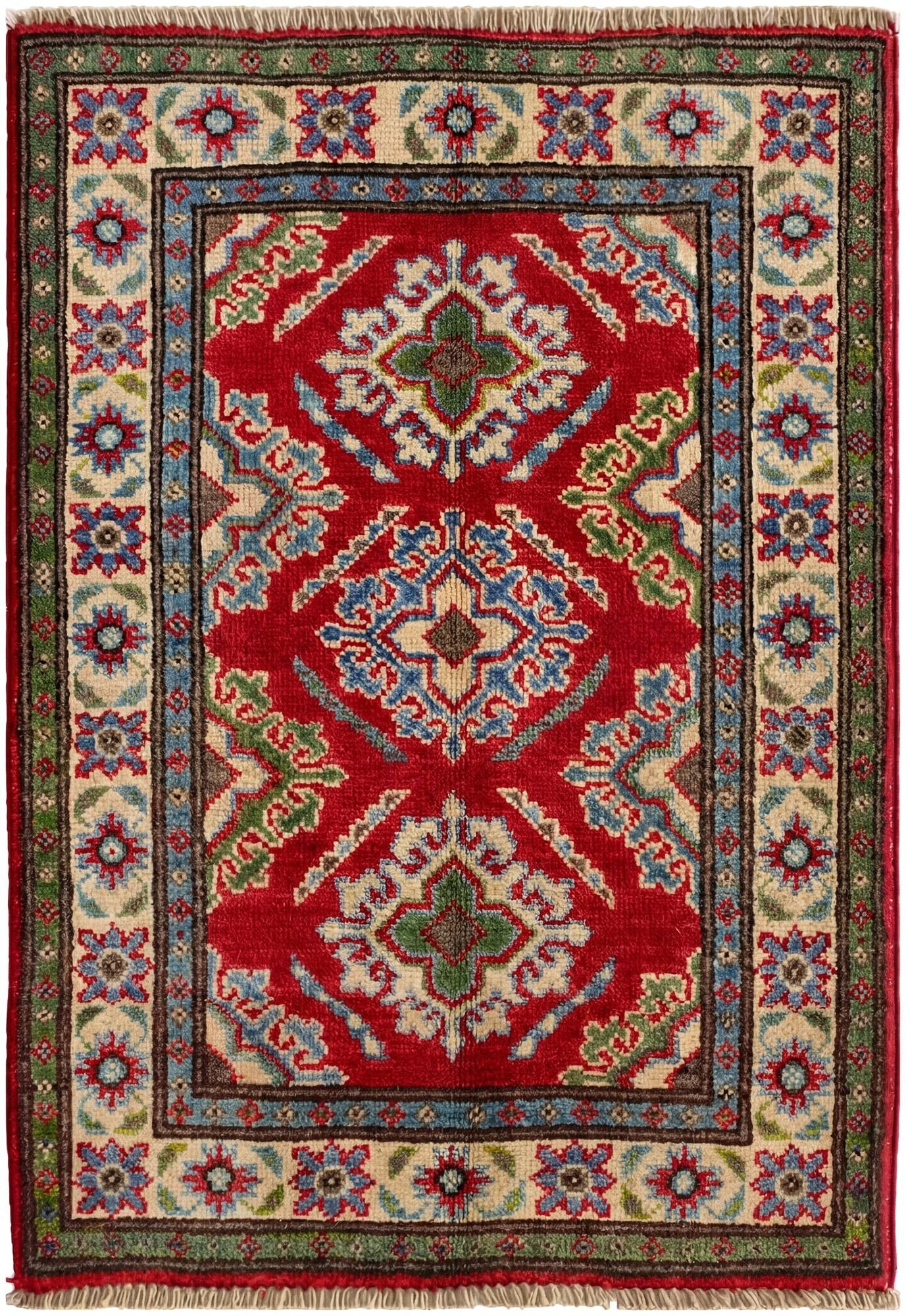 2' x 2' 11 Hand Knotted Kazak Rug