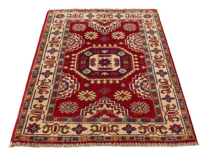 2' x 2' 11 Hand Knotted Kazak Rug