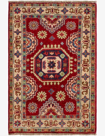 2' x 2' 11 Hand Knotted Kazak Rug