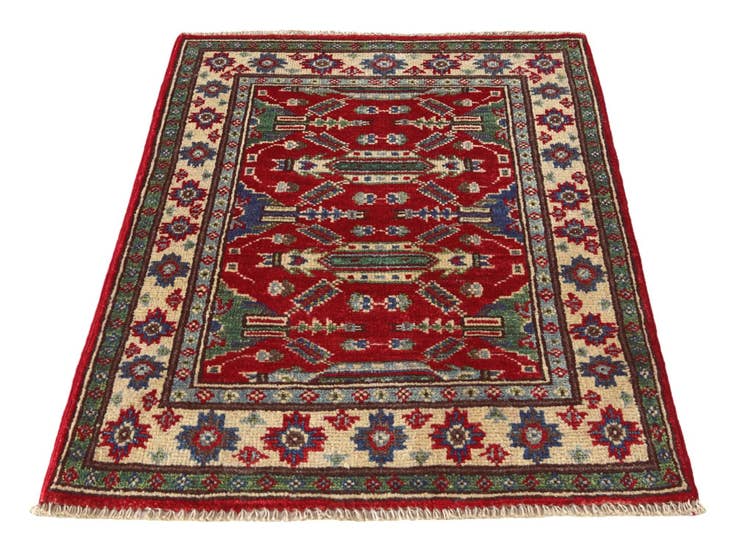 Detail image of 2' 1 x 2' 10 Hand Knotted Kazak Rug