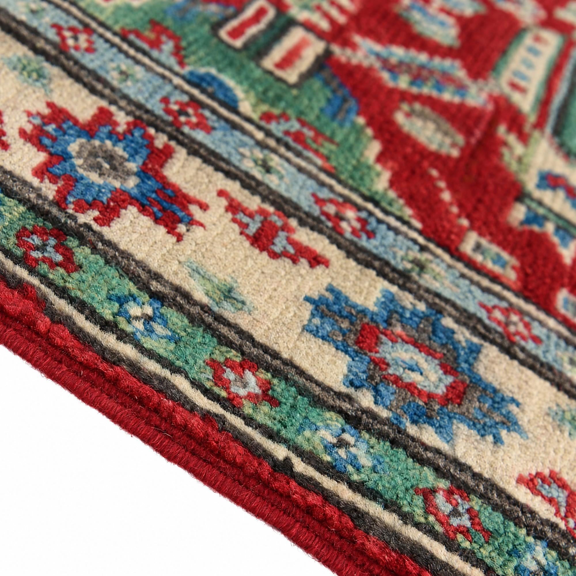 65cm x 85cm Hand Knotted Kazak Rug