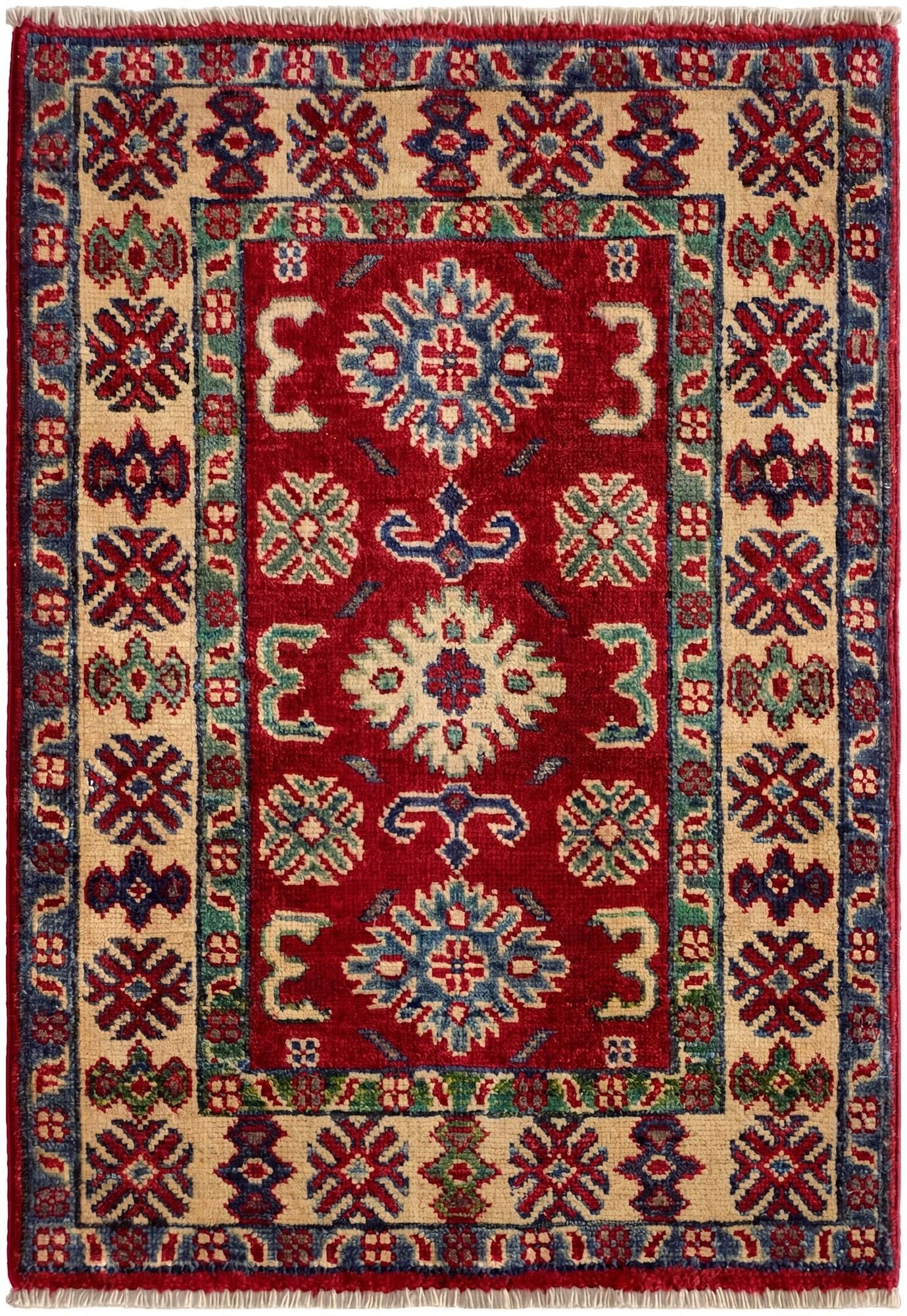 2' x 2' 11 Hand Knotted Kazak Rug