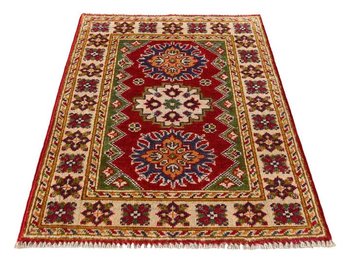 1' 11 x 3' Hand Knotted Kazak Rug