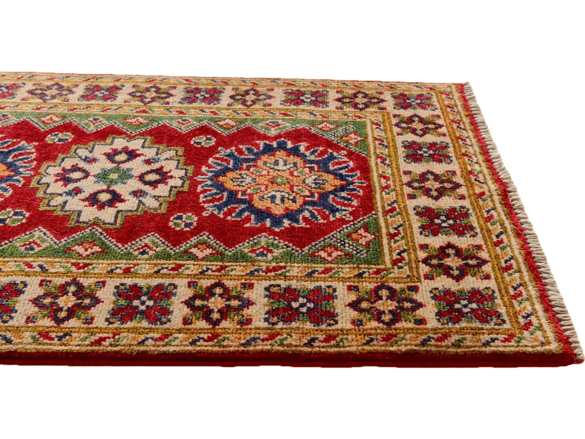 1' 11 x 3' Hand Knotted Kazak Rug