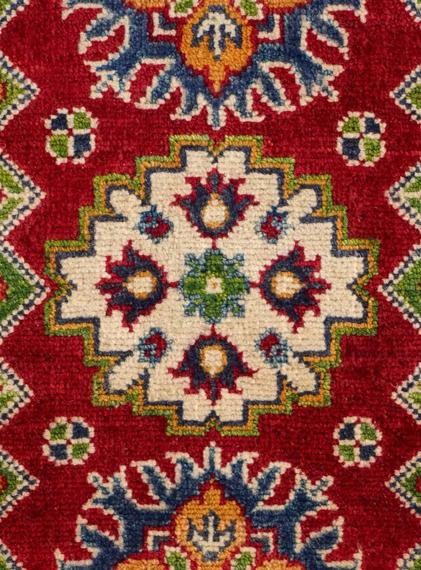 1' 11 x 3' Hand Knotted Kazak Rug