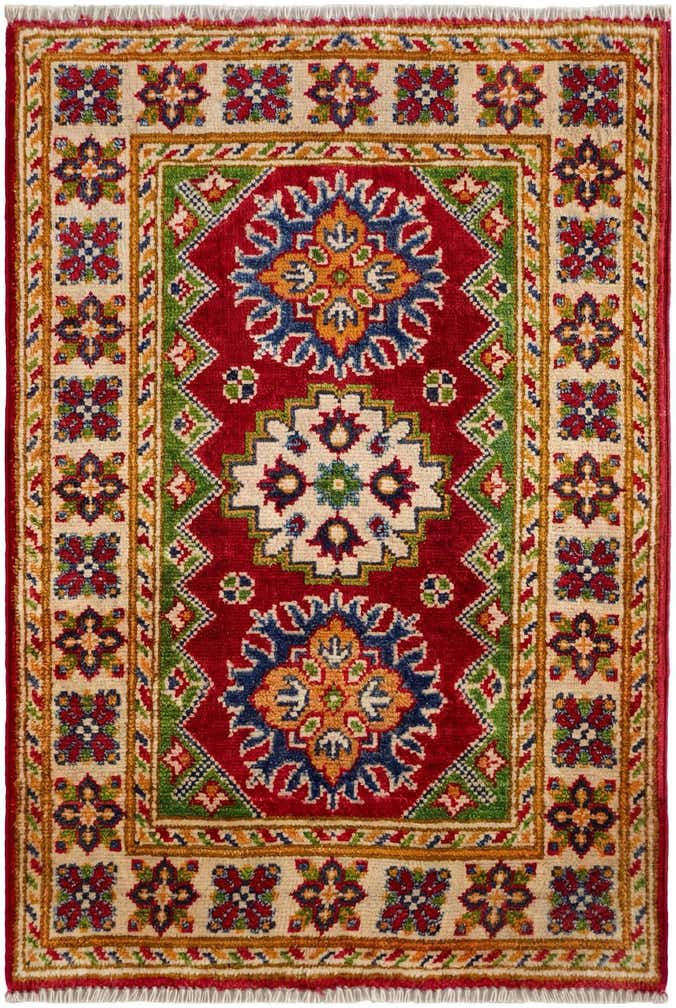 1' 11 x 3' Hand Knotted Kazak Rug