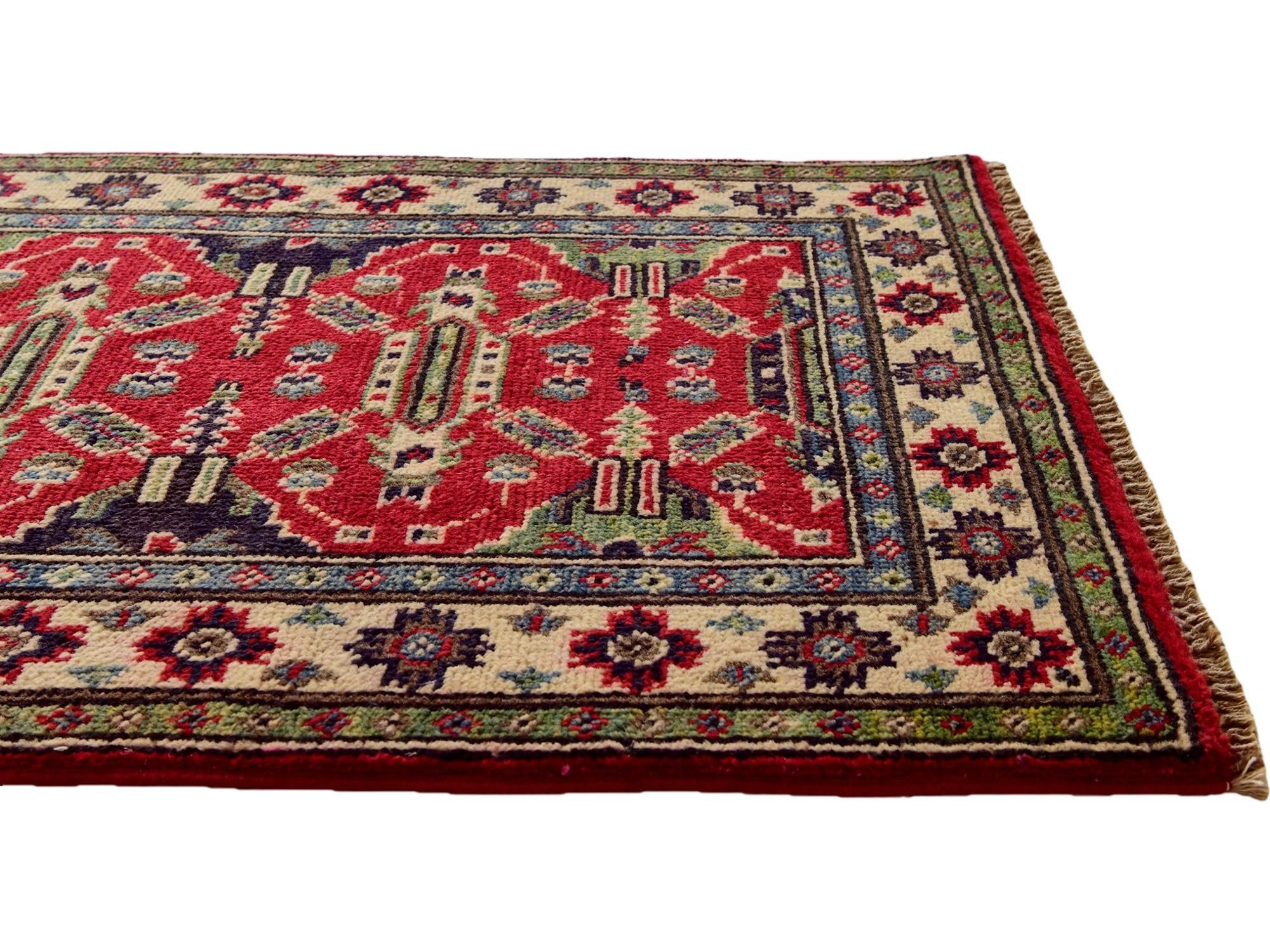 2' x 3' Hand Knotted Kazak Rug