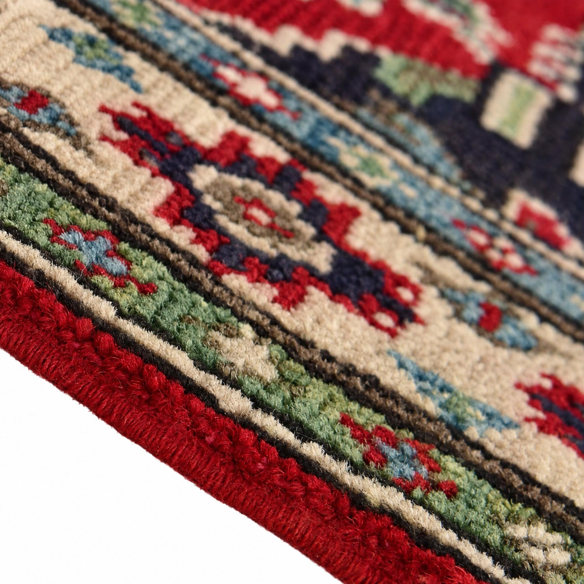60cm x 90cm Hand Knotted Kazak Rug