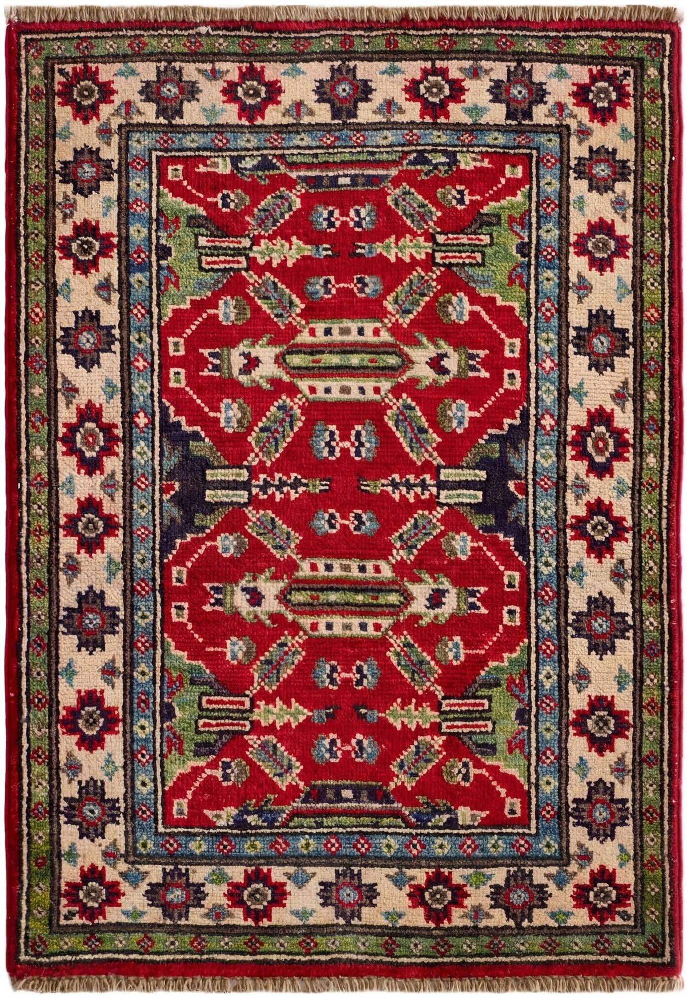 2' x 3' Hand Knotted Kazak Rug
