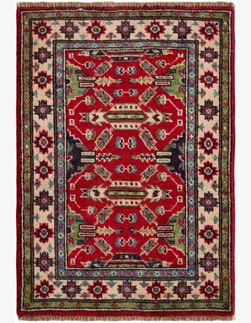 2' x 3' Hand Knotted Kazak Rug