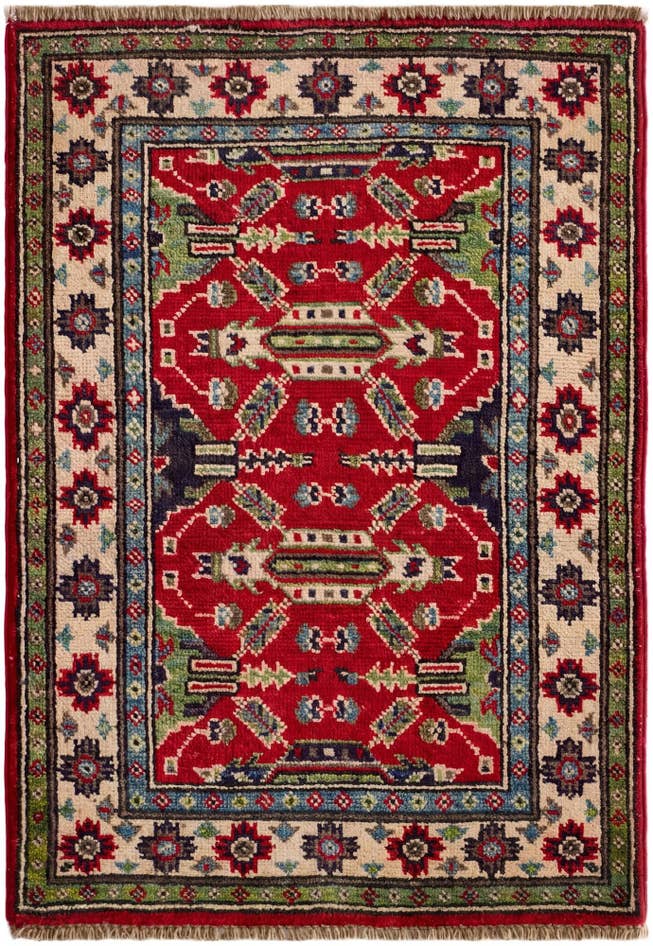 Detail image of 60cm x 90cm Hand Knotted Kazak Rug