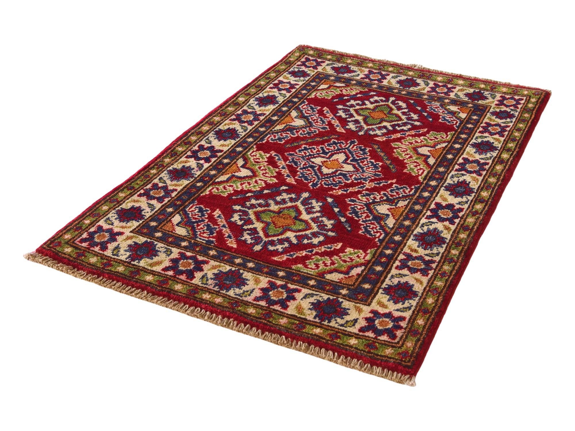2' x 3' 2 Hand Knotted Kazak Rug