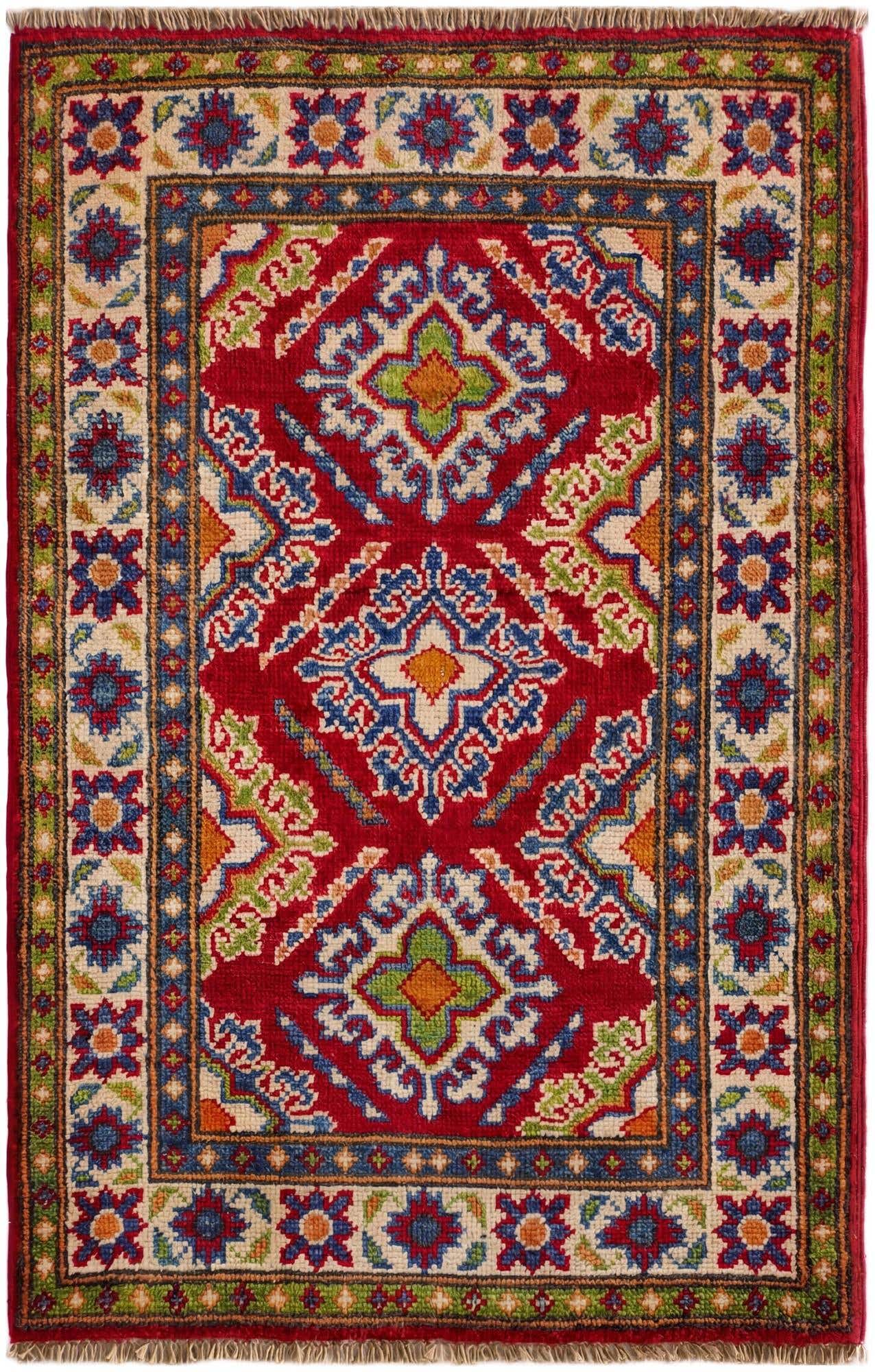 2' x 3' 2 Hand Knotted Kazak Rug