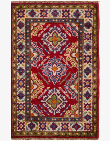 2' x 3' 2 Hand Knotted Kazak Rug