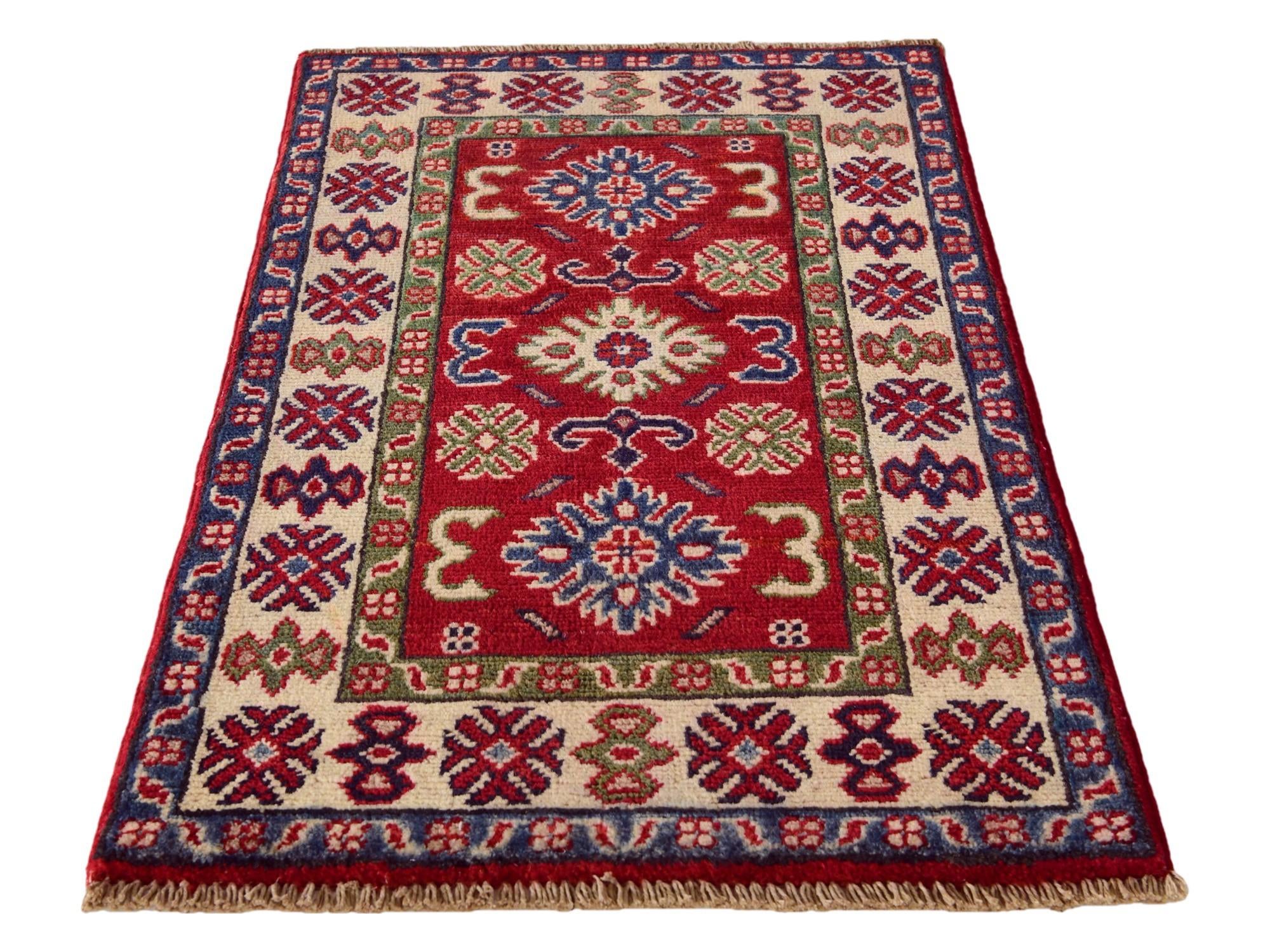1' 10 x 3' 1 Hand Knotted Kazak Rug
