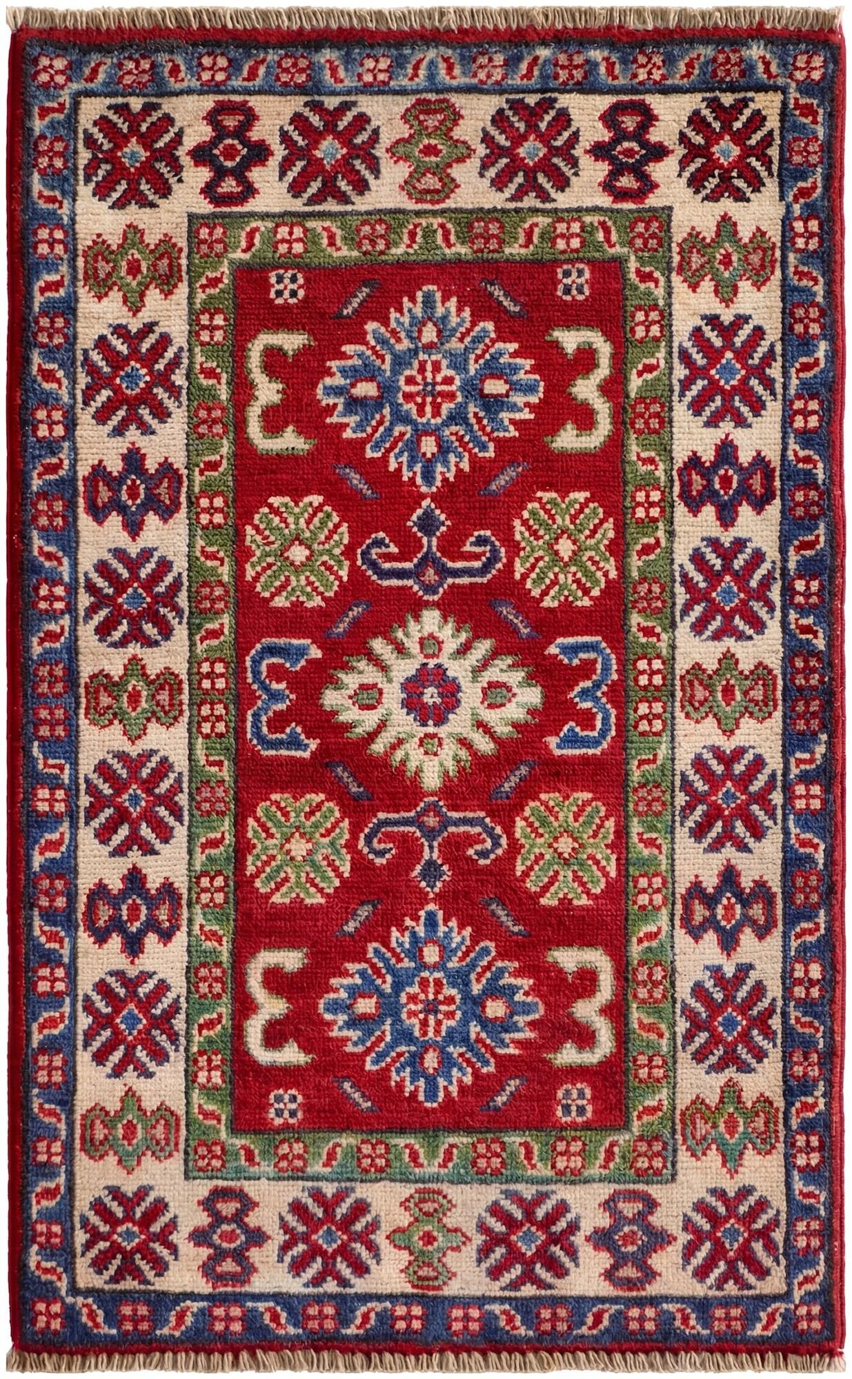 1' 10 x 3' 1 Hand Knotted Kazak Rug