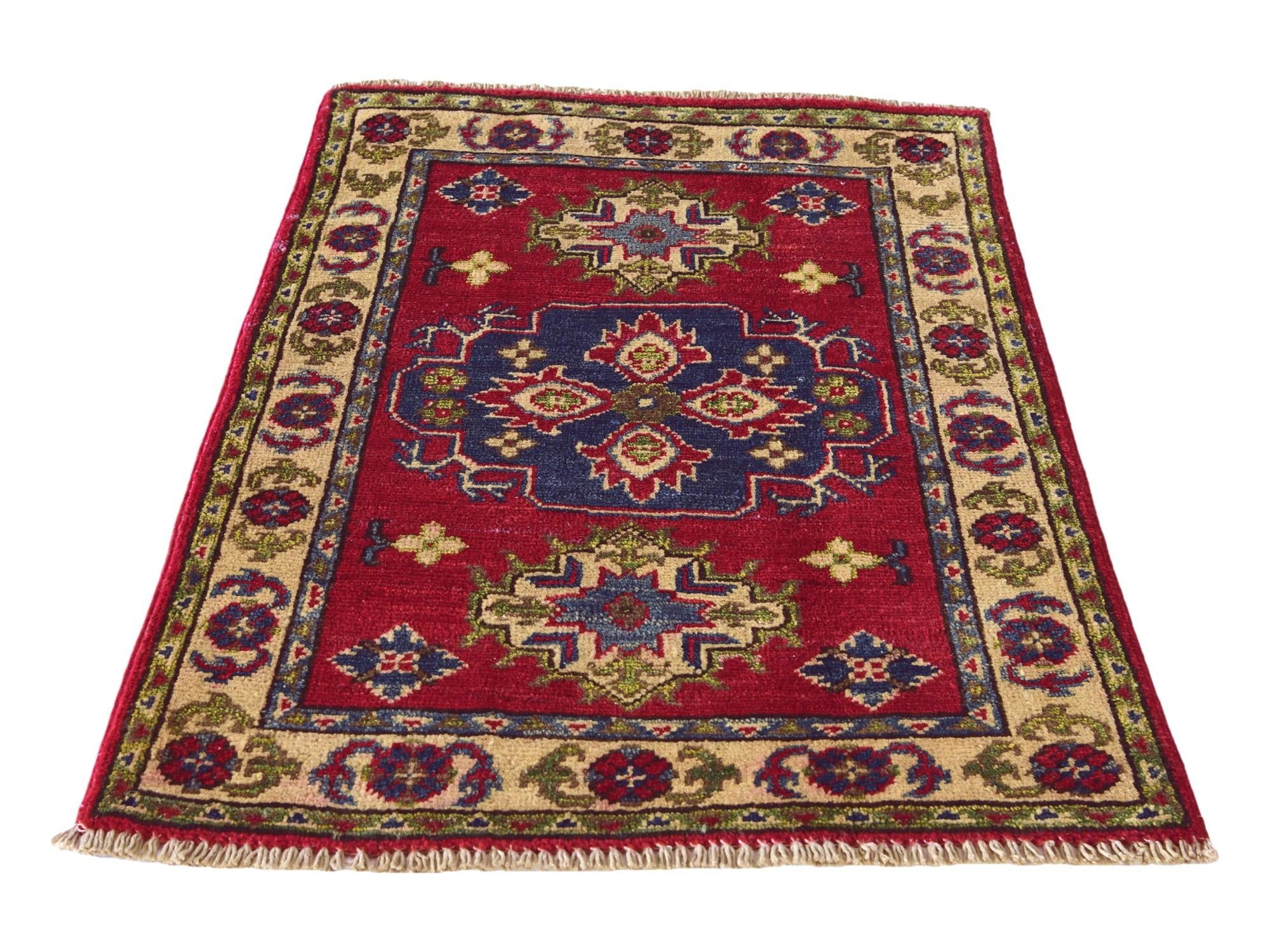2' x 2' 11 Hand Knotted Kazak Rug
