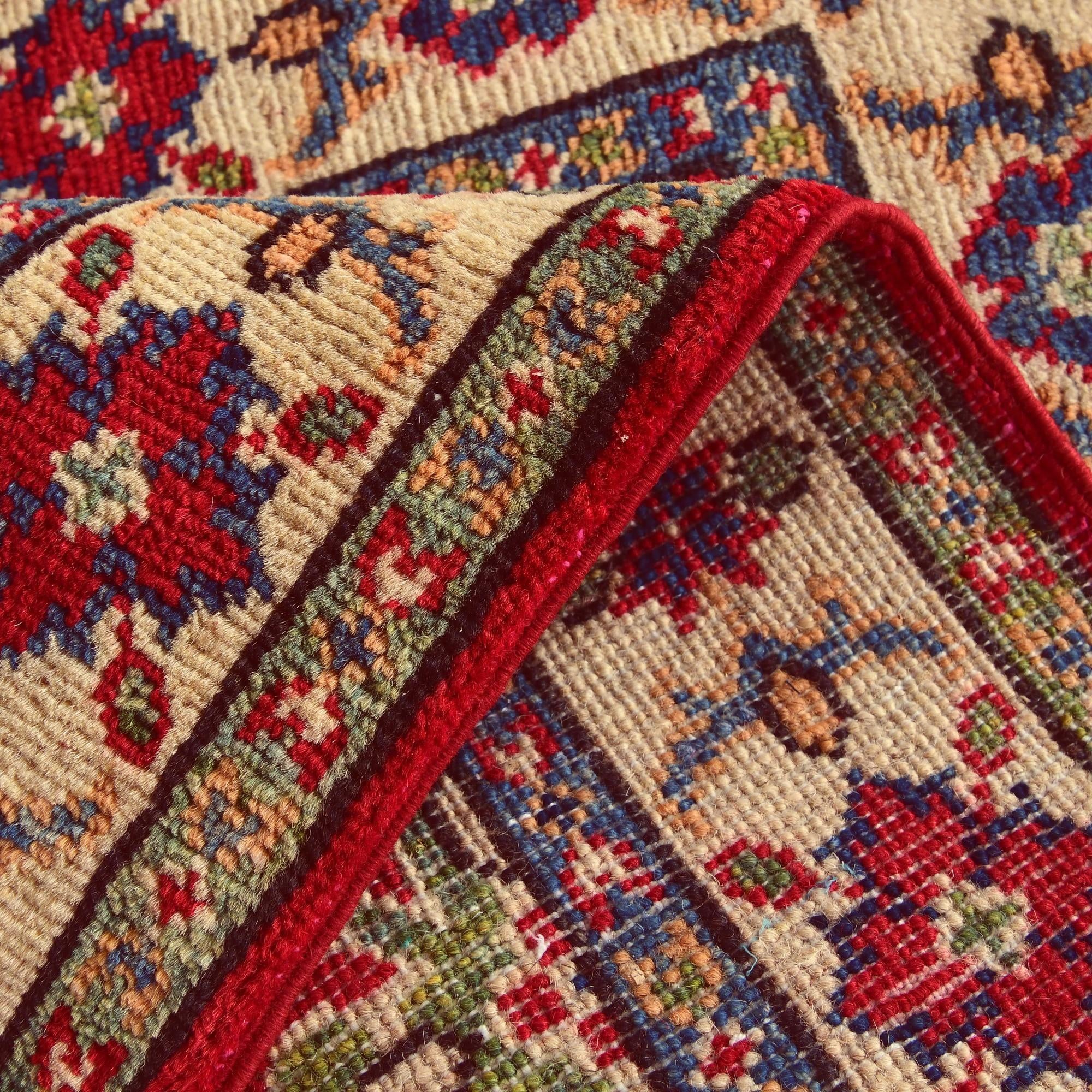 2' x 3' Hand Knotted Kazak Rug
