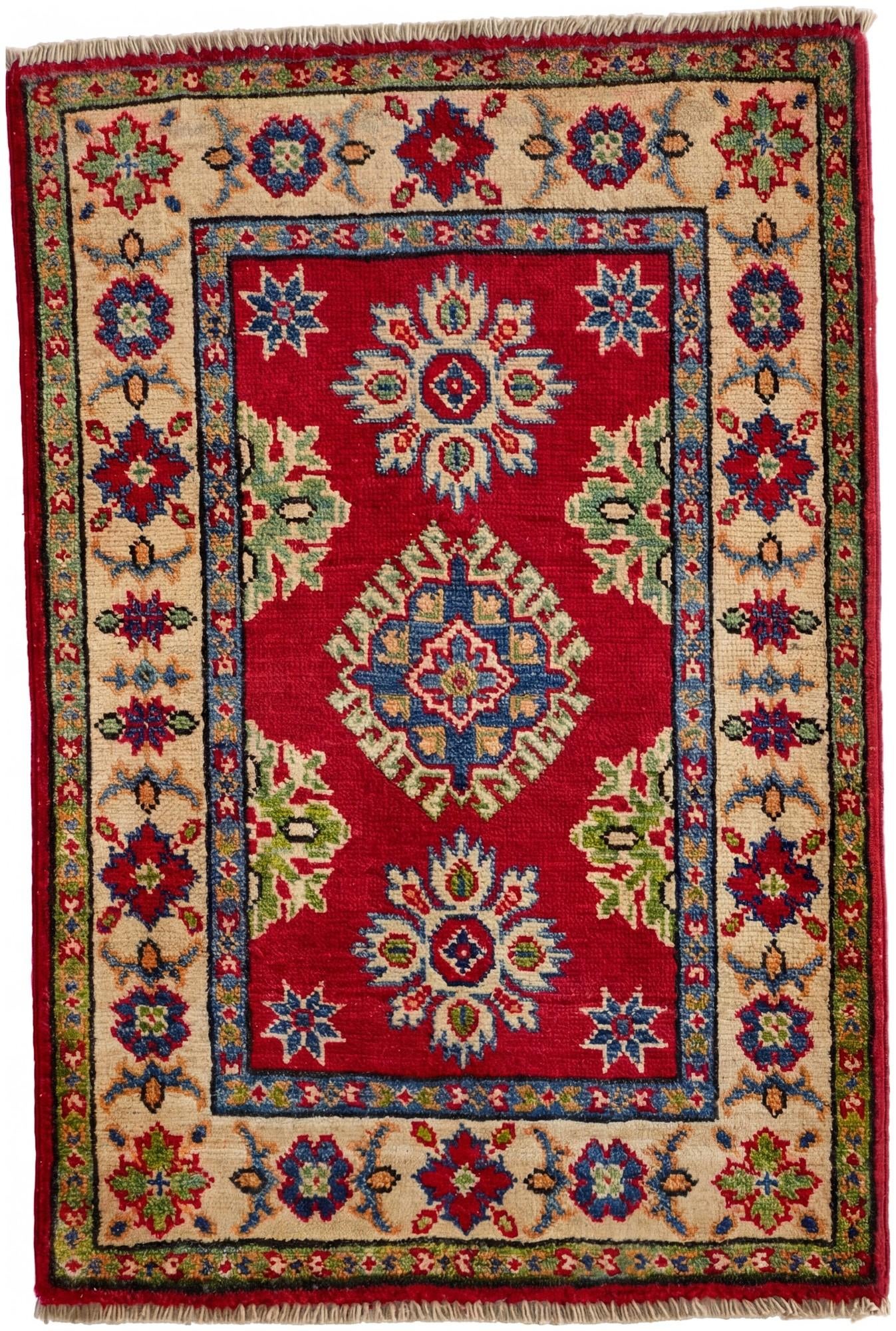 2' x 3' Hand Knotted Kazak Rug