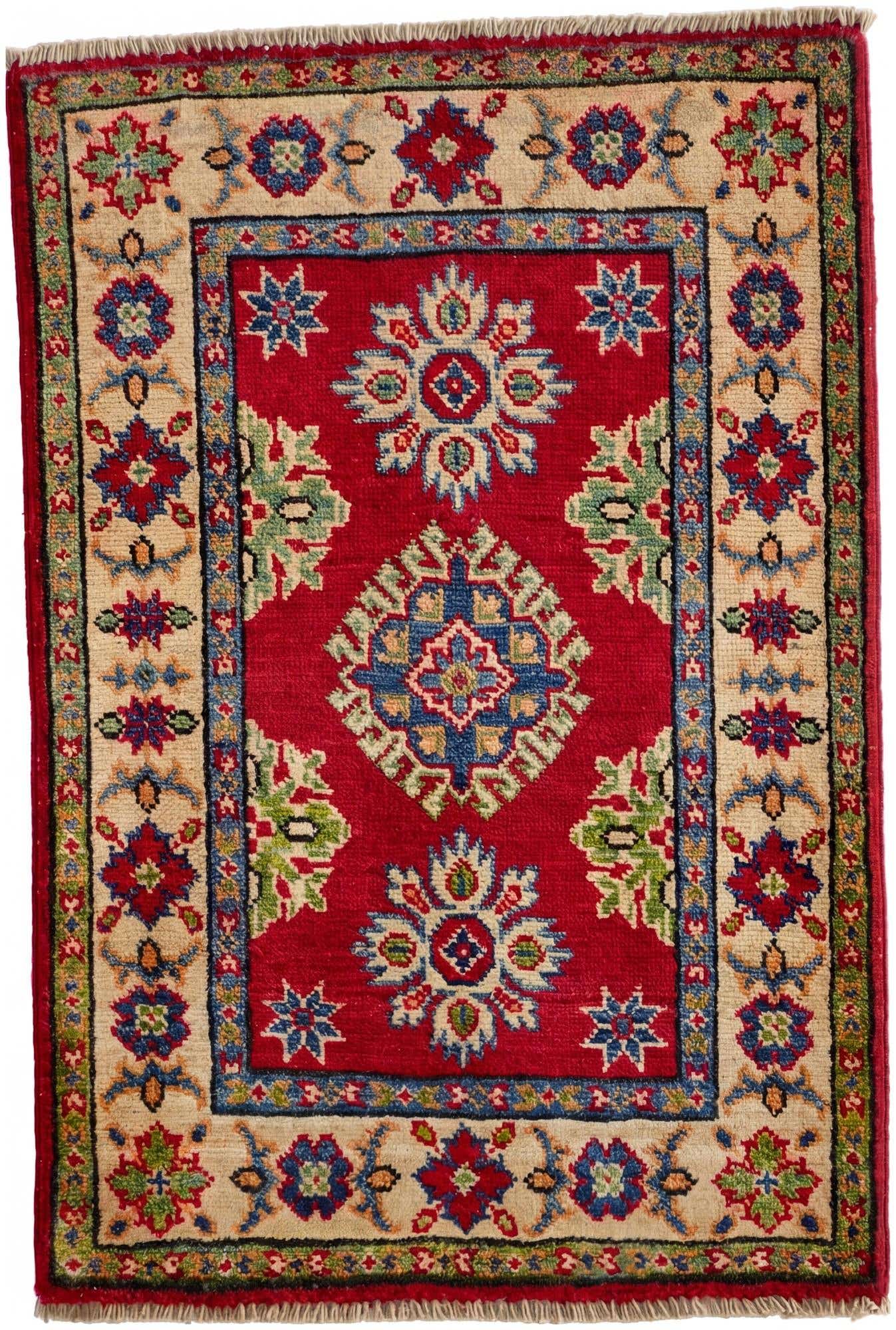 2' x 3' Hand Knotted Kazak Rug