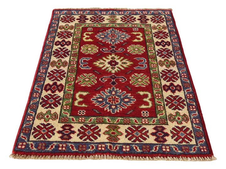 1' 11 x 3' Hand Knotted Kazak Rug