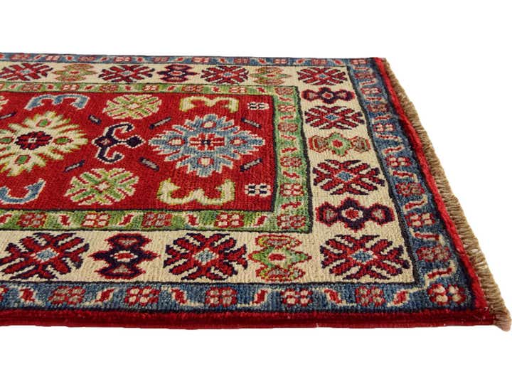 1' 11 x 3' Hand Knotted Kazak Rug