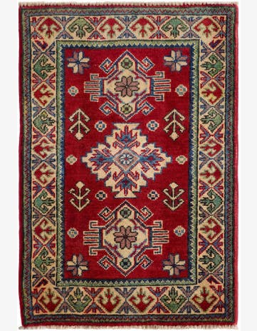 2' x 3' Hand Knotted Kazak Rug