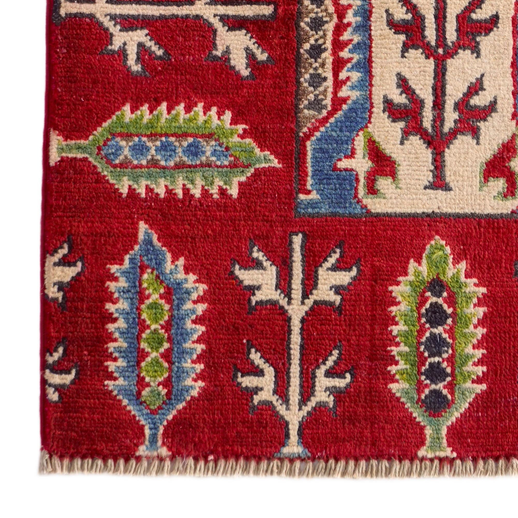 2' x 3' Hand Knotted Kazak Rug