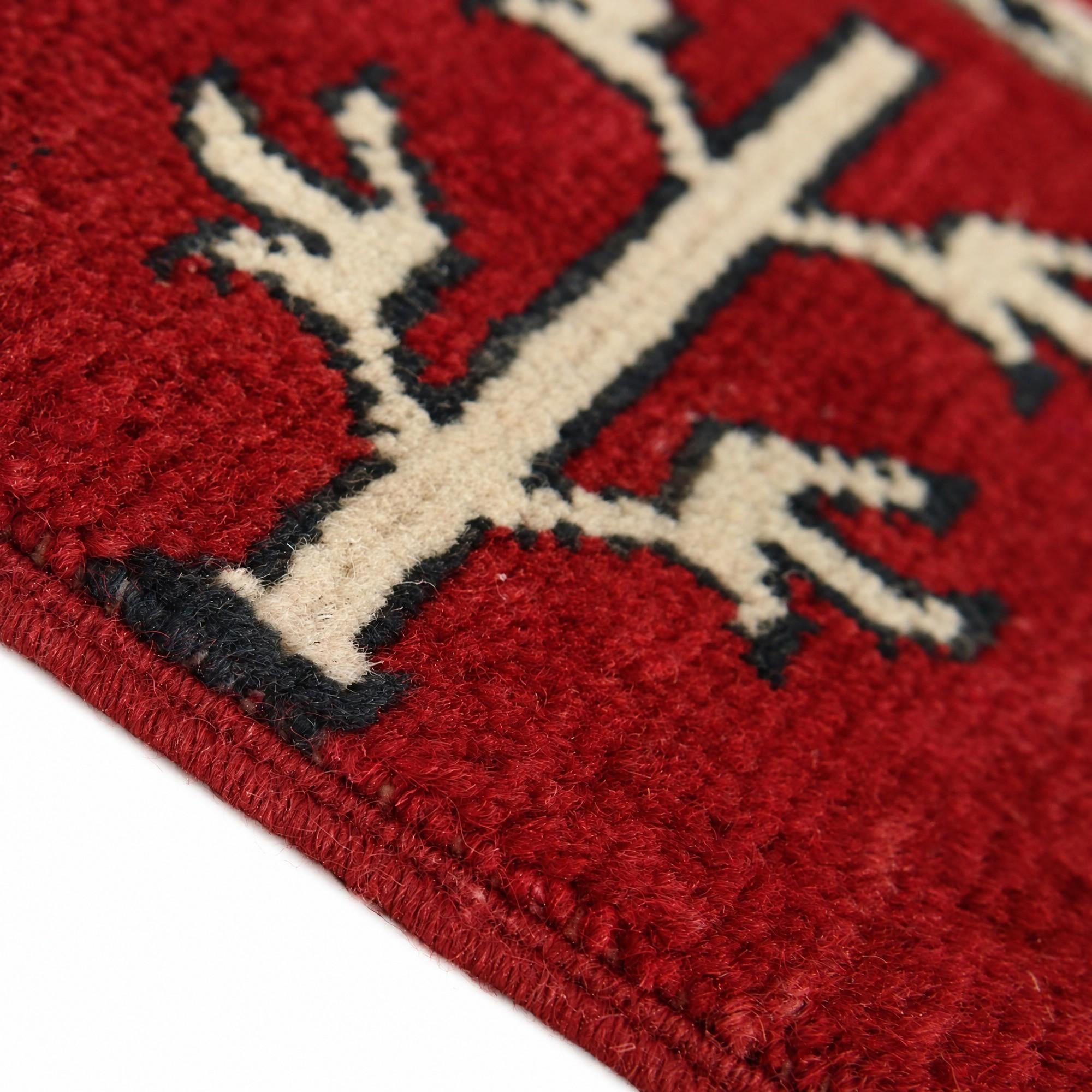Detail image 8 of 12: 2' x 3' Hand Knotted Kazak Rug