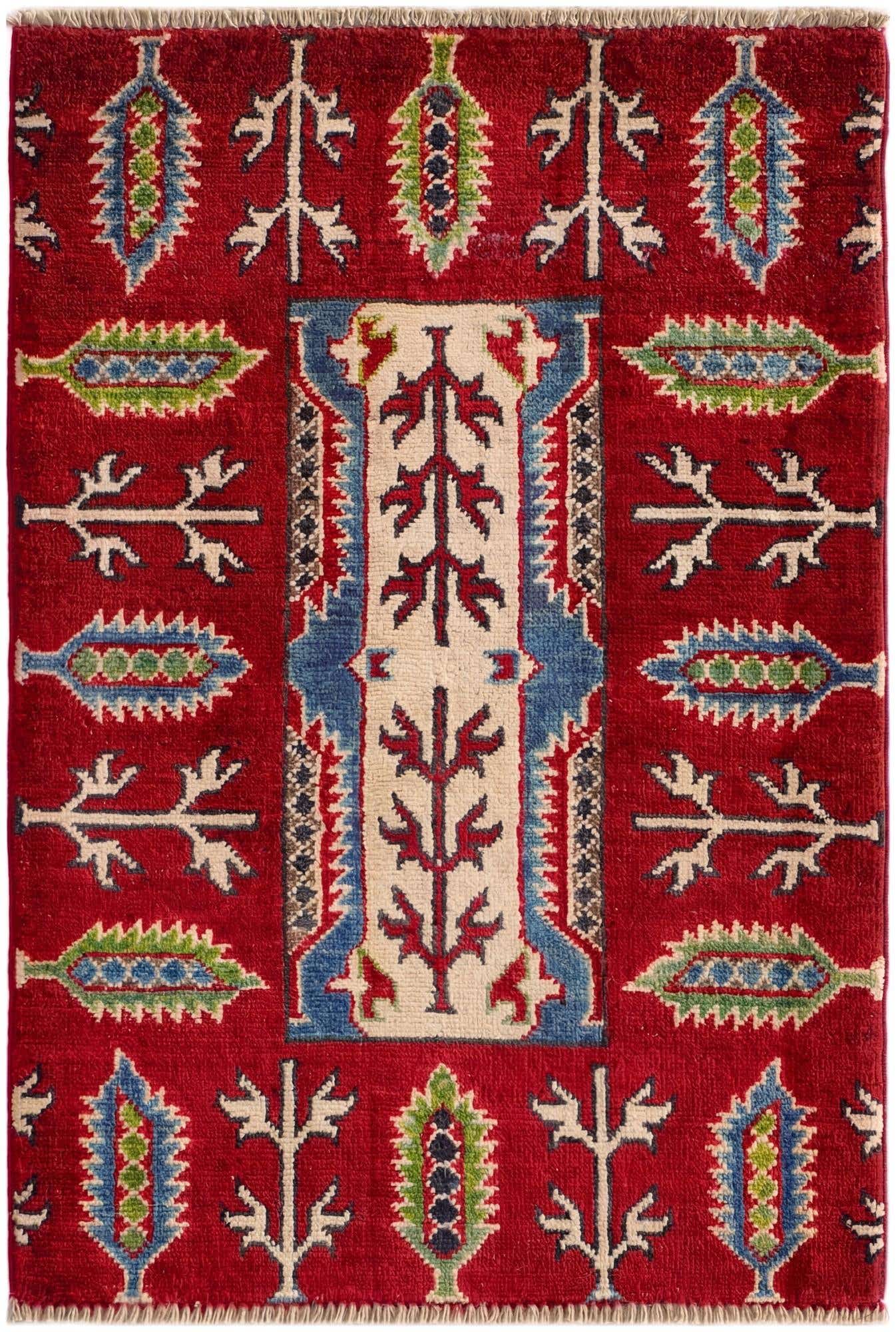 2' x 3' Hand Knotted Kazak Rug