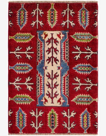2' x 3' Hand Knotted Kazak Rug