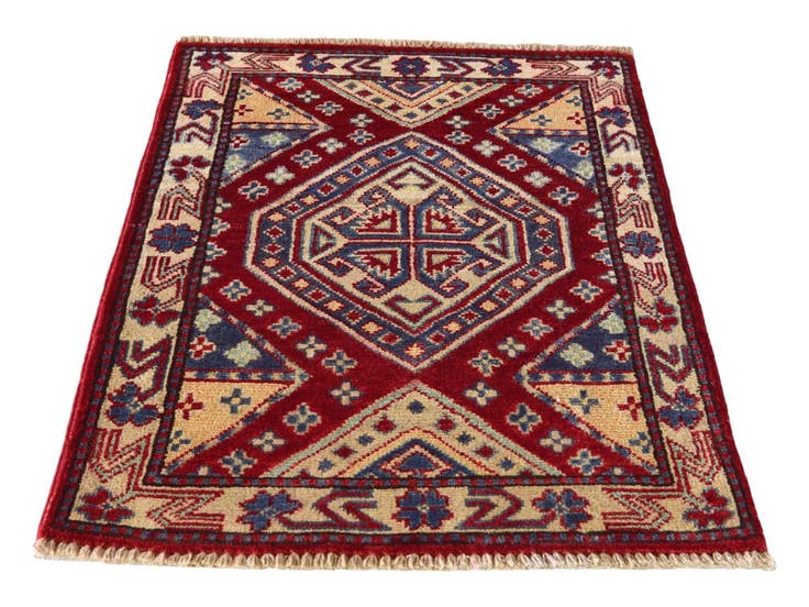 Detail image of 2' 1 x 2' 10 Hand Knotted Kazak Rug