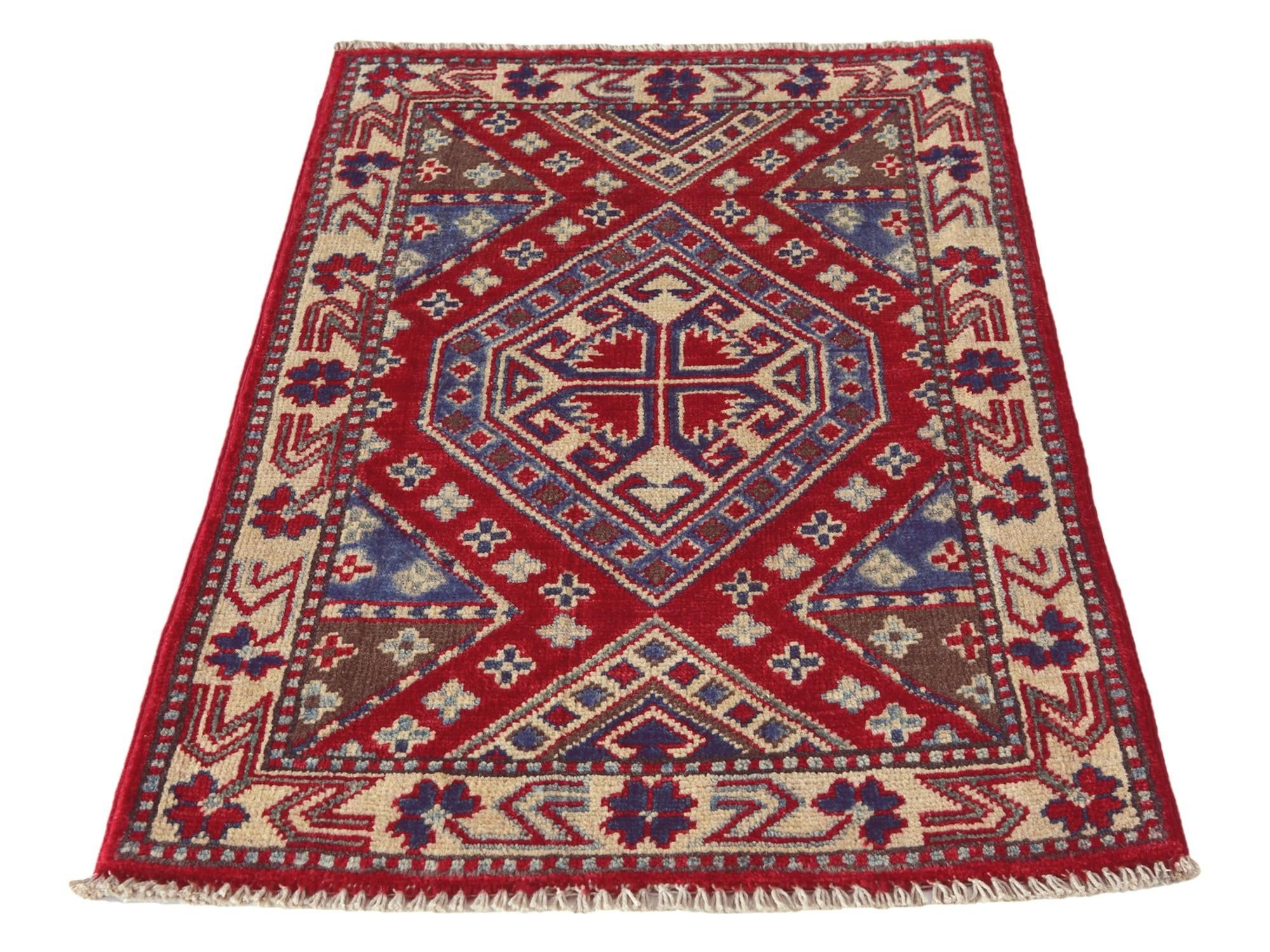 1' 10 x 2' 11 Hand Knotted Kazak Rug