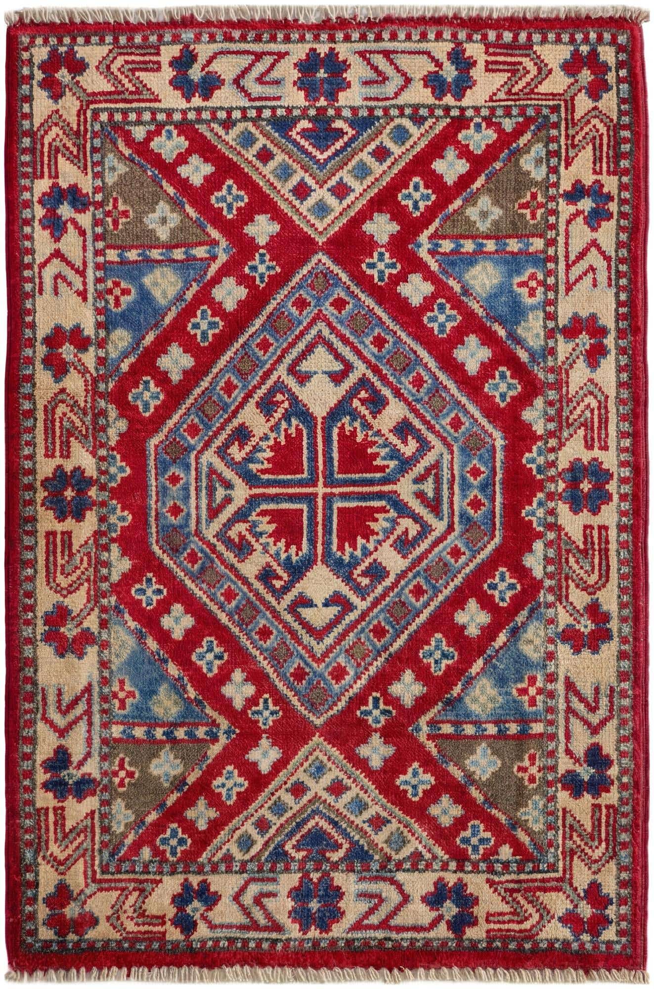 1' 10 x 2' 11 Hand Knotted Kazak Rug
