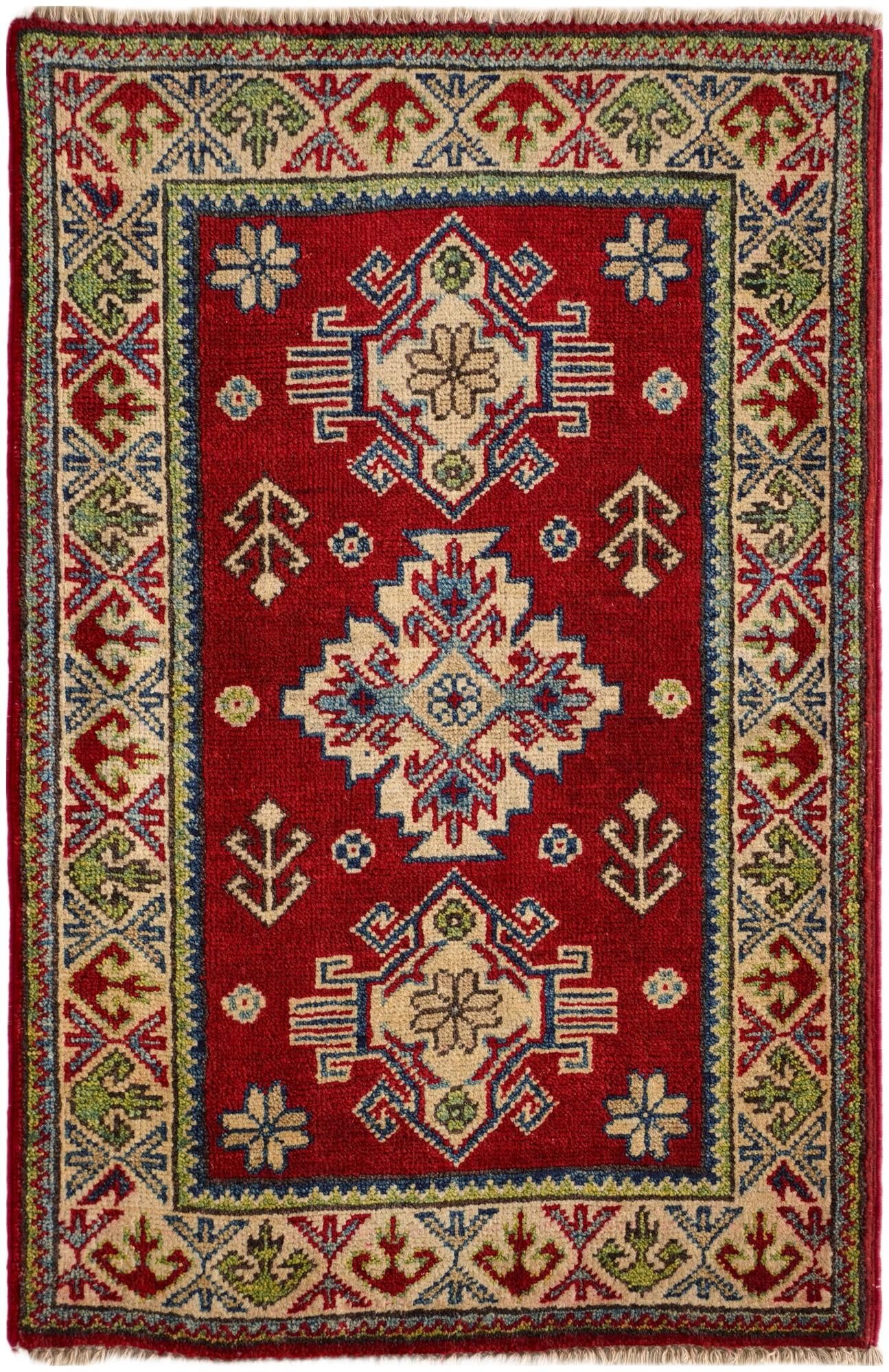 2' x 3' 1 Hand Knotted Kazak Rug