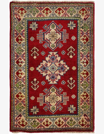 2' x 3' 1 Hand Knotted Kazak Rug