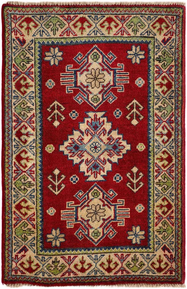 2' x 3' 1 Hand Knotted Kazak Rug