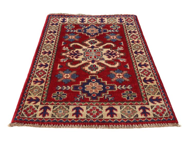 Detail image of 2' x 3' 3 Hand Knotted Kazak Rug