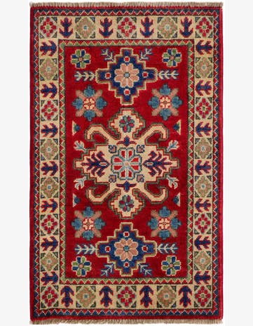 2' x 3' 3 Hand Knotted Kazak Rug