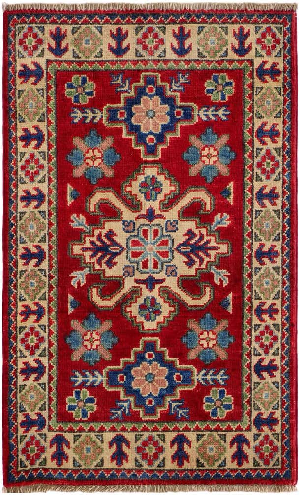 2' x 3' 3 Hand Knotted Kazak Rug
