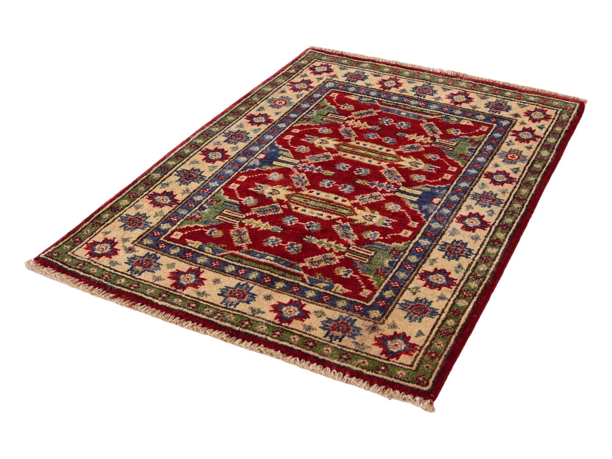 2' x 3' Hand Knotted Kazak Rug